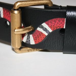 Gucci Unisex King snake Print Belt